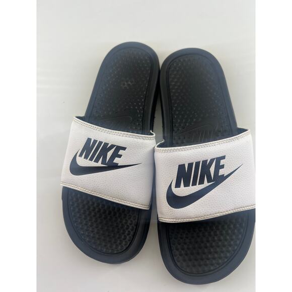 Nike Slides Sandals Womens Size 9 Black White Sports Summer Athletic Slip On - Picture 5 of 8